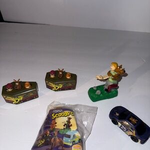 Set Of 5 Scooby-Doo 1996 Burger King Kids Club Toy Cartoon Network New Vintage